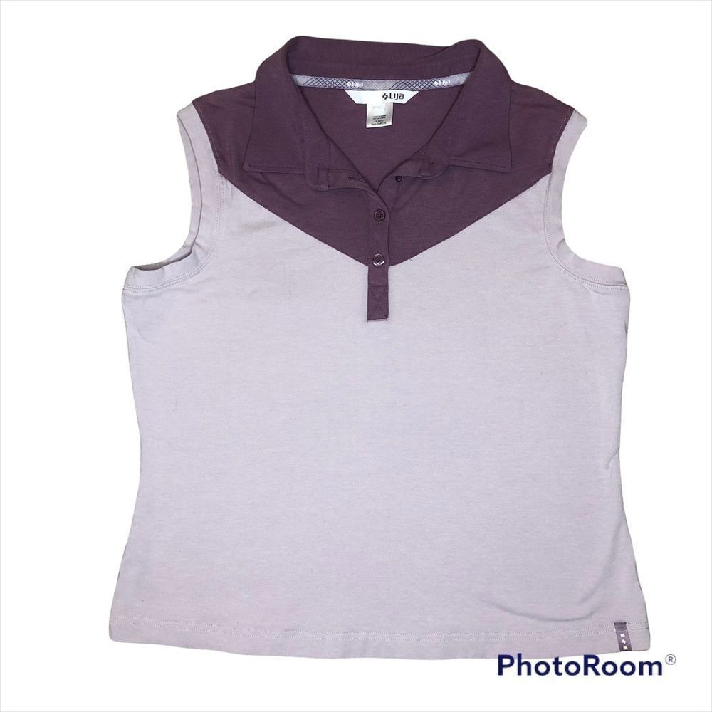 Lija sleeveless golf polo. Size large